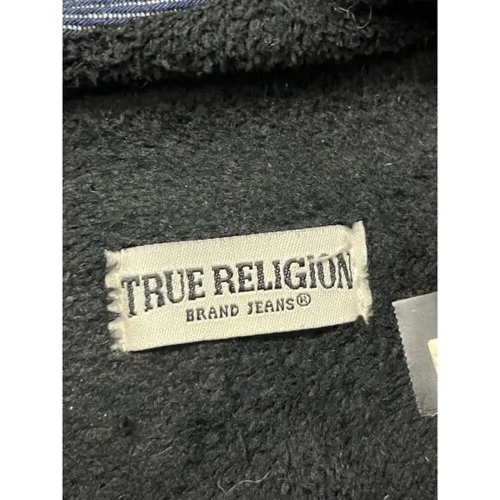 True‎ Religion Mens Size M 9-10 Black Blue Slip On Slippers Original Buddah